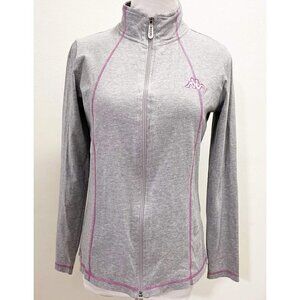 Kappa Large Zip Up Sweater Gray